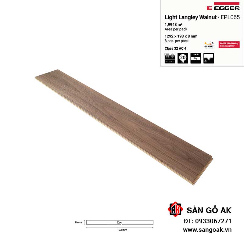 Sàn Gỗ Công Nghiệp Đức Egger 8mm EPL065